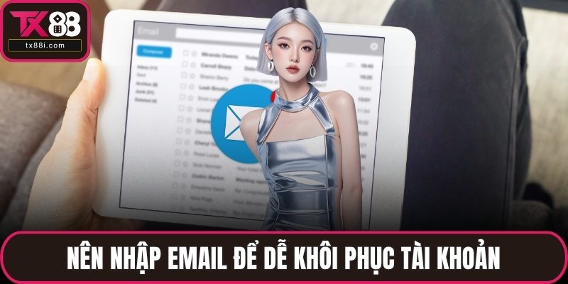 Nên nhập email để dễ khôi phục tài khoản